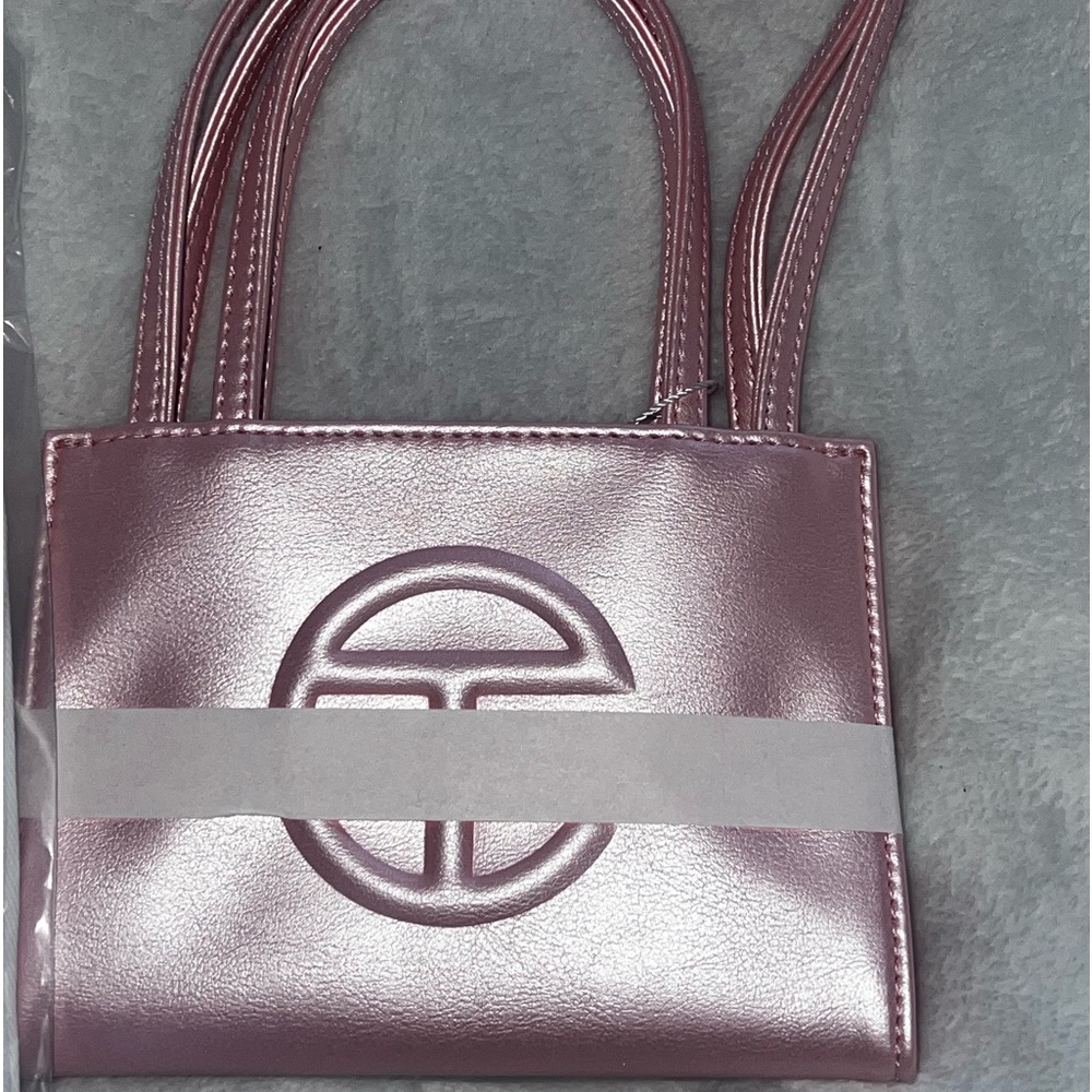 Small Metallic Pink Telfar Bag